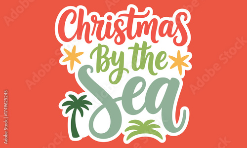Christmas Summer Sticker Design