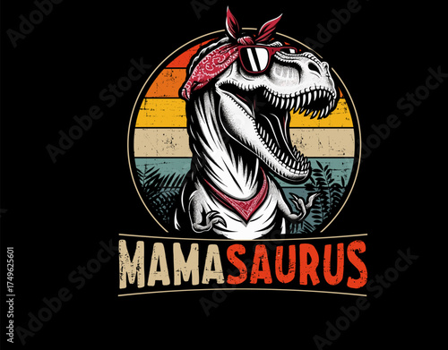 Mamasaurus Mama Mutter lustige Vektorgrafik