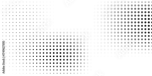 Dotted mesh halftone gradient texture. Vanishing polka dot illustration simple