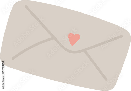 Envelope with Heart Motif