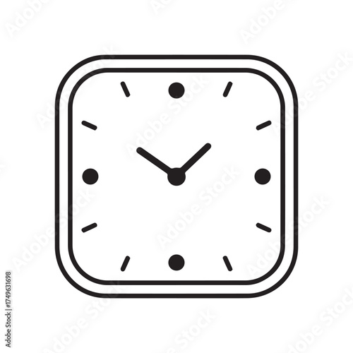 Watch line icon isolated on white background