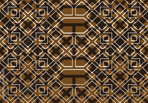 seamless pattern with tribal geometric ornament background
