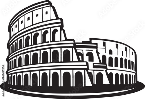 Colosseum Silhouette Vector