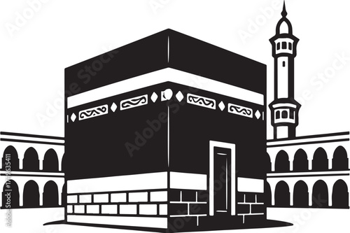 The Kaaba Silhouette Vector