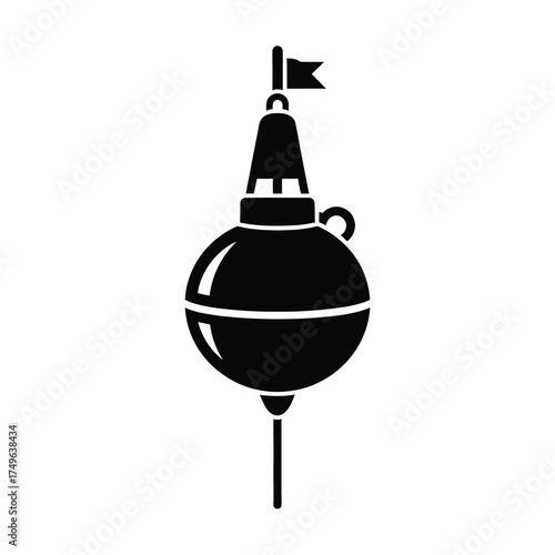 Fishing float with flag bobber fishing tackle