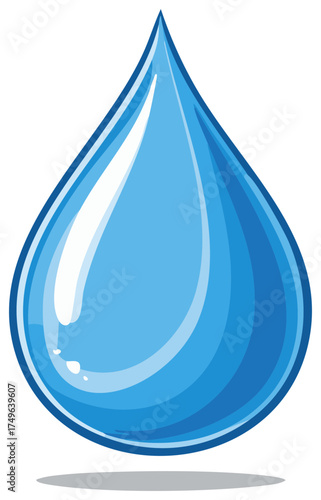 Aqua Water Drop Illustration Refreshing Cool Liquid Symbol Drip Icon Element