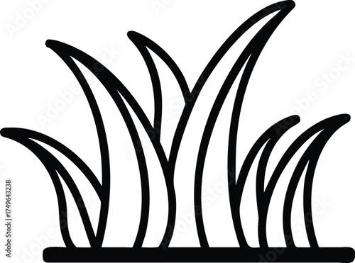 Grass vector illustration simple grass icon lawn grass clip art design eps silhouette