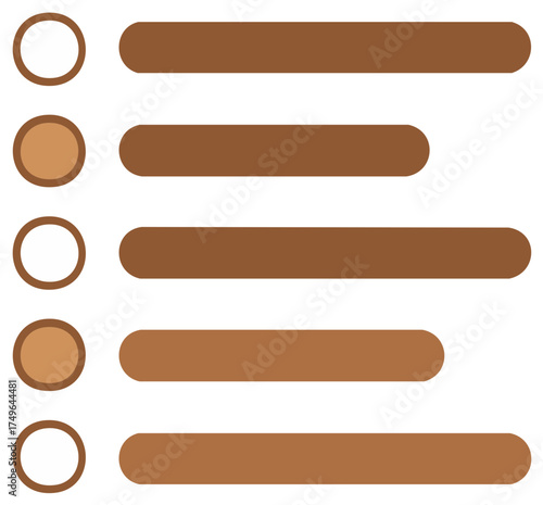 Checklist or survey with selected options flat design vector icon