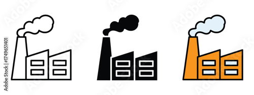 Pollution icon vector. manufacturing, pollution, economic concept symbol. vector illustration.