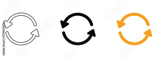 Reload, refresh icon vector. seamless user experience and continuous updates symbol. vector illustration.