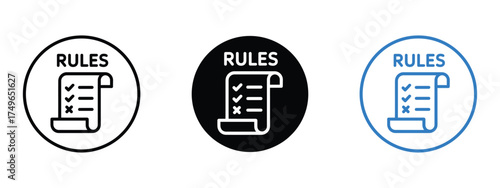 Rules icon vector. compliance and order symbol. vector illustration.