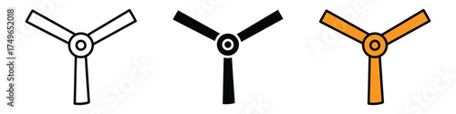 Ceiling fan icon vector. aviation, engineering, and clean energy symbol. vector illustration.