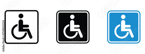 Disabled icon vector. Handicap accessibility symbol. vector illustration.