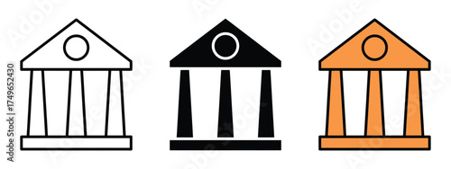 Government icon vector. financial stability and trust symbol. vector illustration.