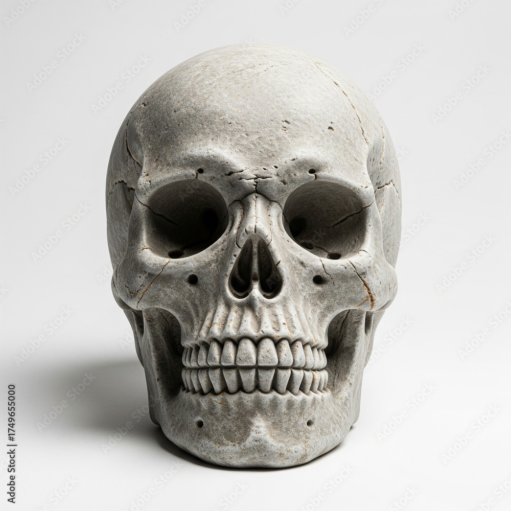 Obraz premium Skull made of stone