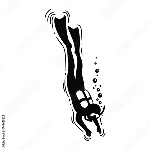 Scuba Driver vector art