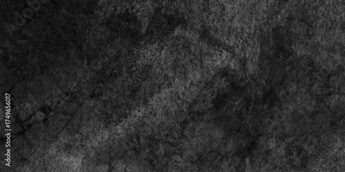 old black wall background texture, illuminated by sun ray close up of dark graphite surface for modern background, dirty dark raw cement wall texture and background, 