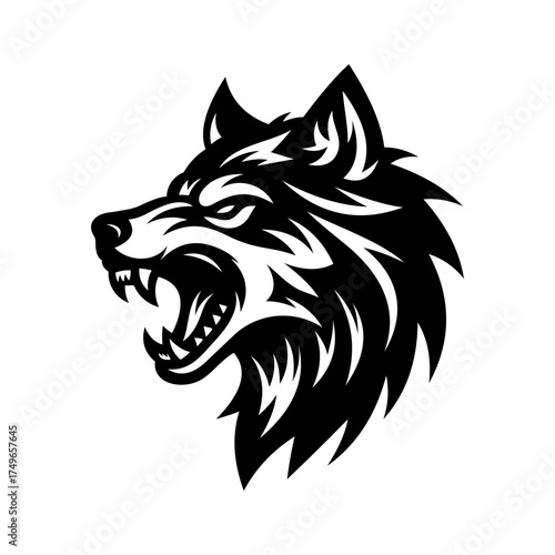 wolf head vector