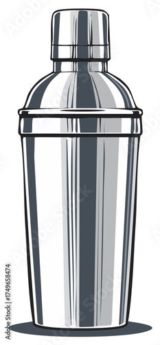 Sleek Metal Cocktail Shaker With Cap For Mixing Drinks Barware Essential