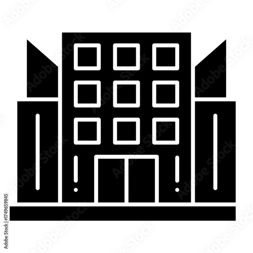 Hotel glyph icon