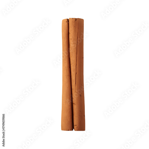 cinnamon sticks on white background
