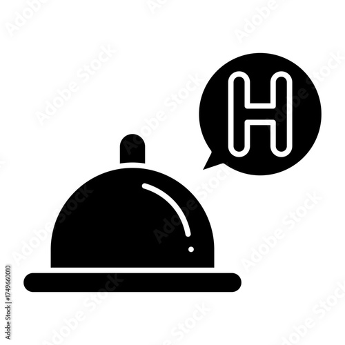 Room Service glyph icon 