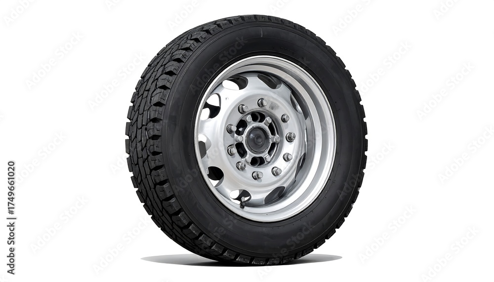 Obraz premium Closeup of a Tire and Wheel Assembly.