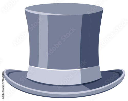 Elegant grey top hat with a ribbon a symbol of classic fashion formal events and special occasions classic fashion style icon
