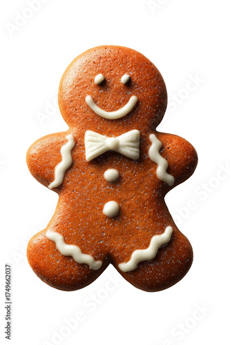 Gingerbread isolated on transparent background.