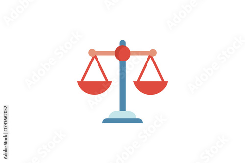 Simple illustration of a justice scale representing balance and fairness