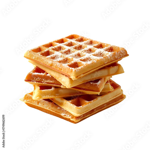 waffles isolated on white background
