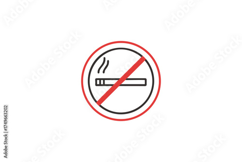 Free Download A clear illustration of a no smoking sign with a red circle - GFXLoad
