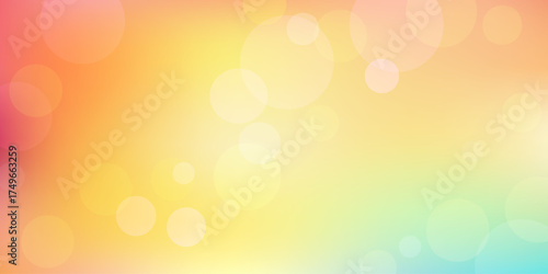 Colorful abstract gradient blur background. Blend of blue pink, yellow and orange colors