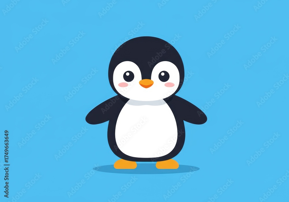 Obraz premium Cute Cartoon Penguin