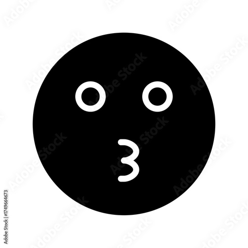 kissing emoji vector icon