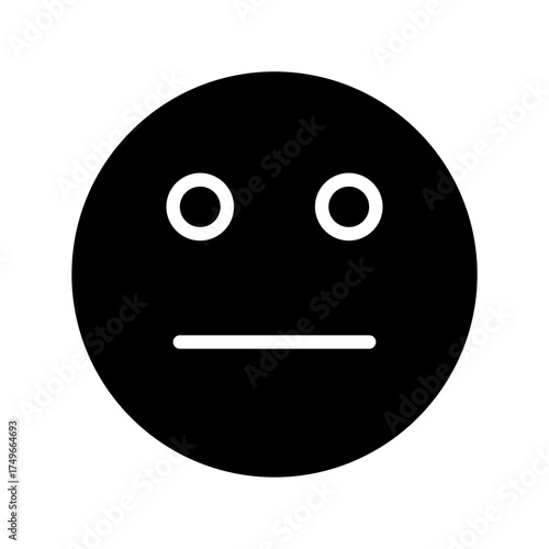 neutral face emoji vector icon