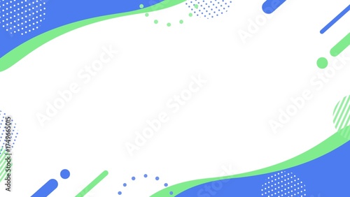 Cute and pop geometric business frame background