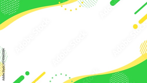 Cute and pop geometric business frame background