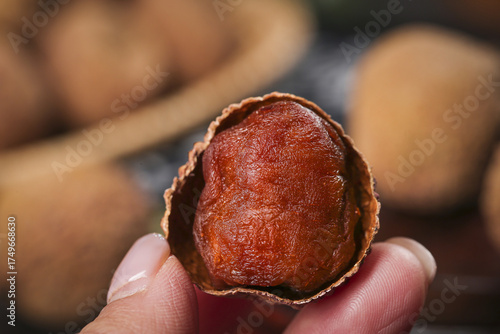 Dried Lychee Nuclei from Fujian Putian China with Small Sweet Flesh and Cinnamon Flavors