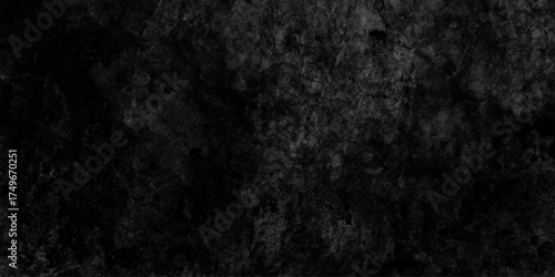 Rough black wall slate texture rough background, old black wall background texture, the texture of the brick is black, dirty dark raw cement wall texture and background.