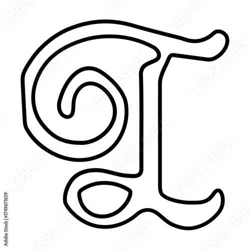 Alphabet Icon T