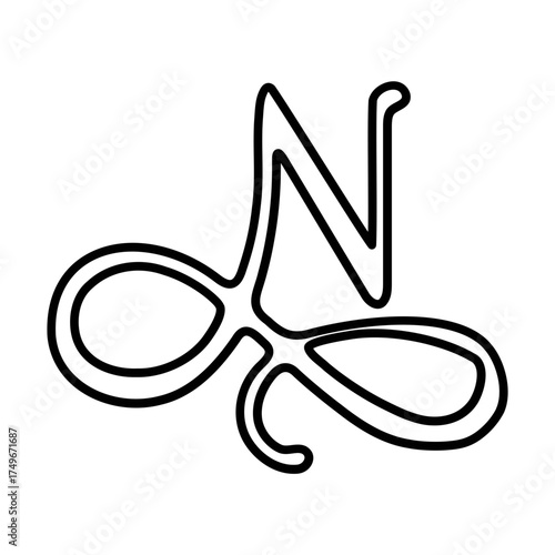 Alphabet Icon N