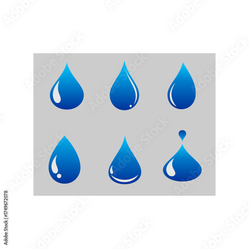 Water droplet collection icon. Simple vector illustration.