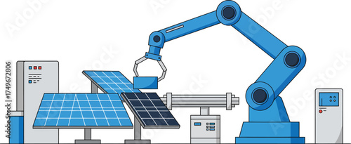 Automated Solar Panel Manufacturing Assembly Line Process