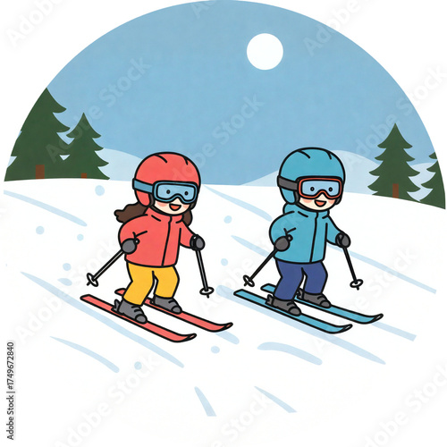 스키장 겨울 어린이