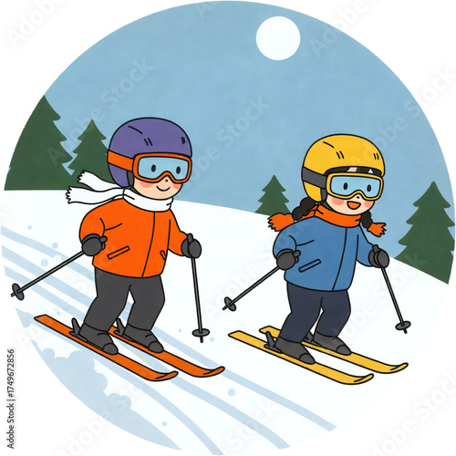 스키장 겨울 어린이