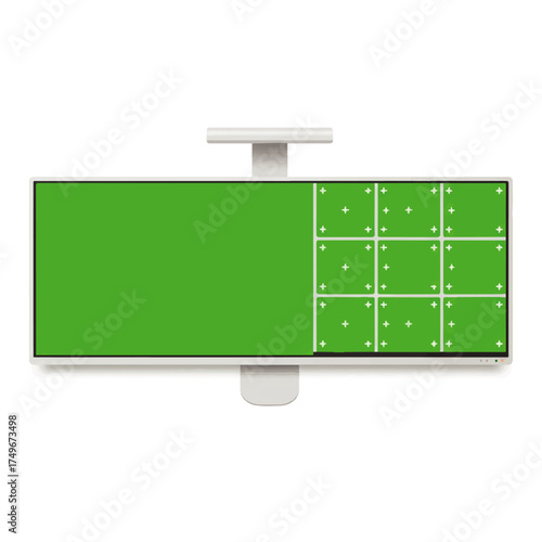 Digital Green Screen Monitor Display Template.
