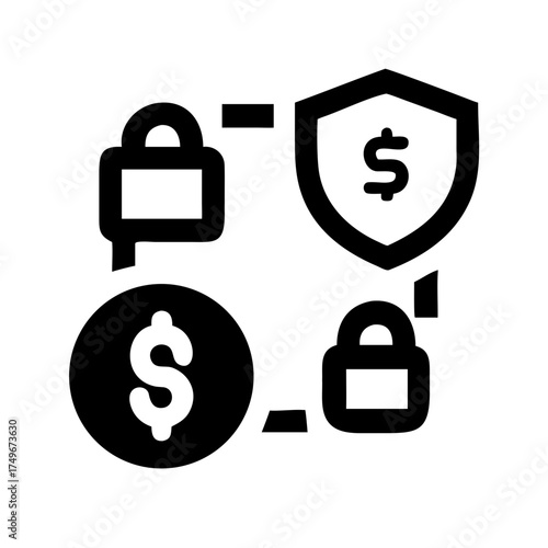 Secured financial transaction with locks and shield