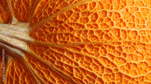 Orange peel reveals a detailed texture with unique patterns and vibrant color under bright light during the day