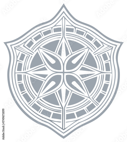 Ornamental design graphic illustration of decorative mandala on a white background